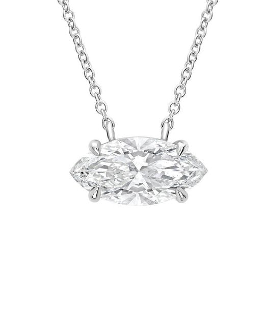 Diana M White 14K 1.00 Ct. Tw. Lab-Grown Diamond Solitaire Pendant