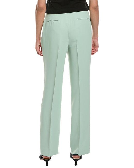 Anne Klein Green Fly Front Extend Tab Trouser