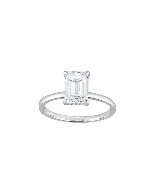 Lab Grown Diamonds White 14K 2.00 Ct. Tw. Lab-Grown Diamond Hidden Halo Engagement Ring