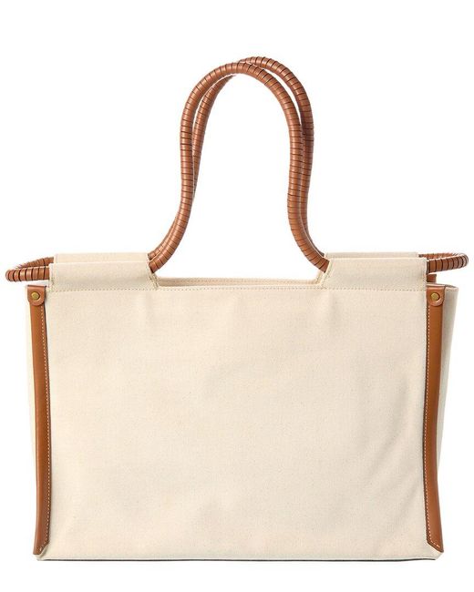 Isabel Marant Natural Toledo Canvas & Leather Tote