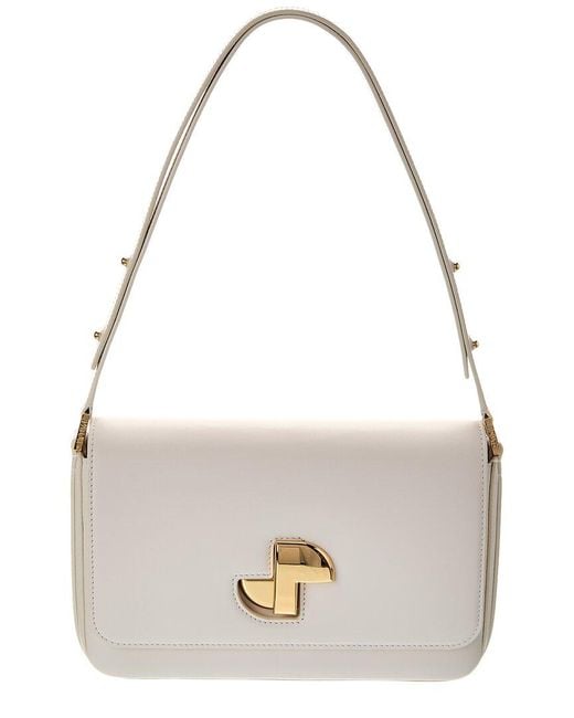 Patou Metallic Le Lock Leather Shoulder Bag