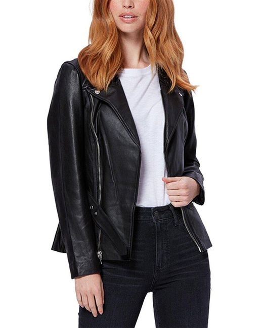 PAIGE Black Dita Leather Jacket