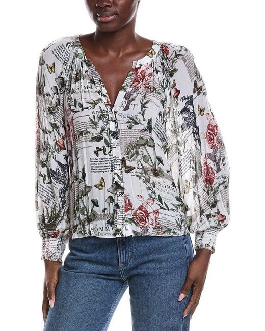 Alice + Olivia White Thalia Blouse