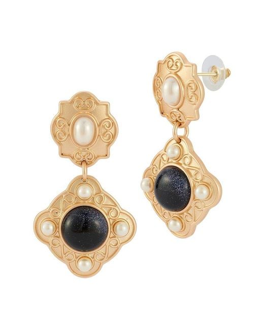 Sphera Milano Metallic Plated 4Mm Pearl Earrings