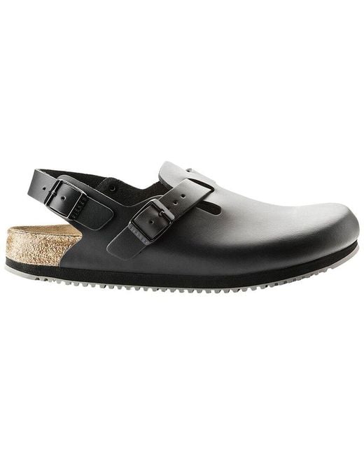 Birkenstock Black Tokio Super Grip Leather Sandal