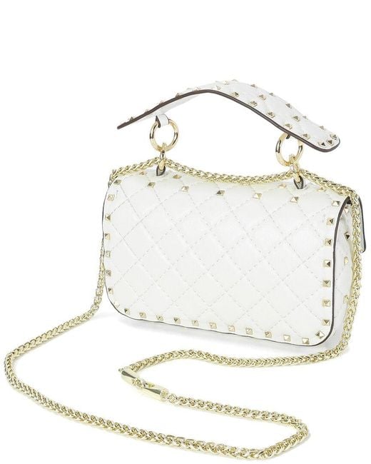 Tiffany & Fred Paris Metallic Quilted & Studded Leather Crossbody