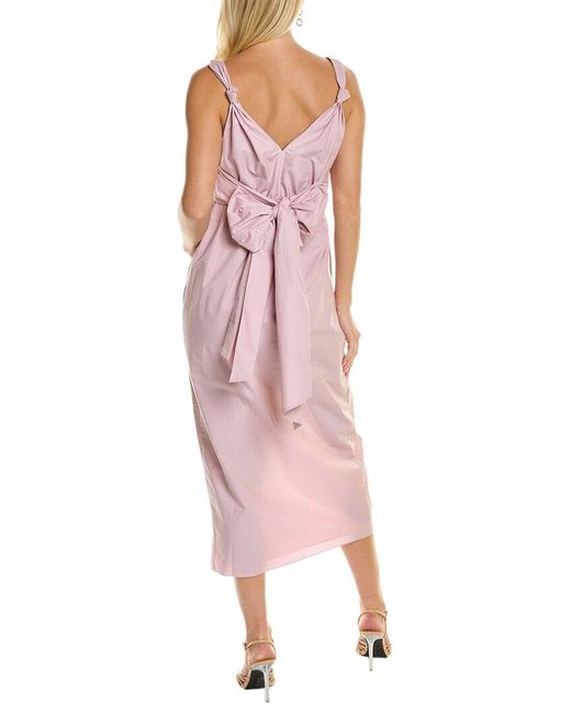 Rebecca Taylor Pink Poplin Whisper Midi Dress