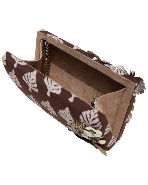 Simitri Brown Gather Clutch