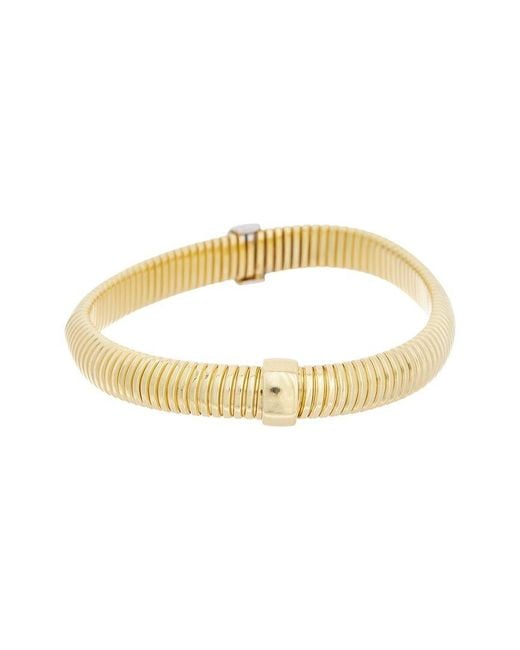 Meshmerise Metallic 18K Plated 0.10 Ct. Tw. Diamond Mesh Bangle
