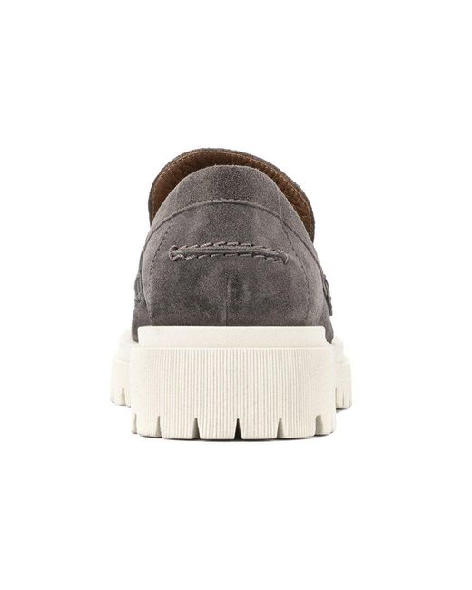 Aquatalia Gray Orina Luxe Weatherproof Leather Loafer