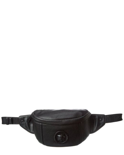 Just Cavalli Black Tiger Logo Belt Bag for men
