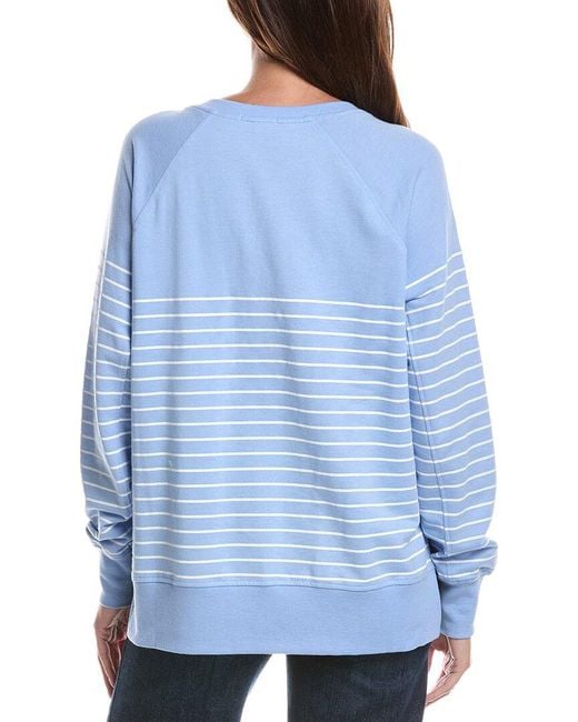 Z Supply Blue Weekender Stripe V-Neck Pullover