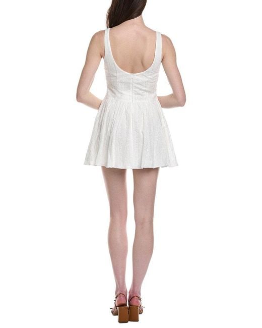 Line & Dot White Bendetta Mini Dress