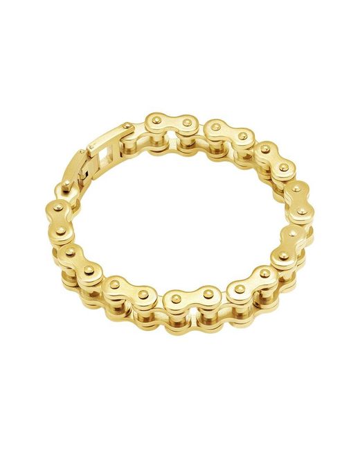 Sterling Forever Metallic 14K Cz Bolt Chain Watch Band Bracelet