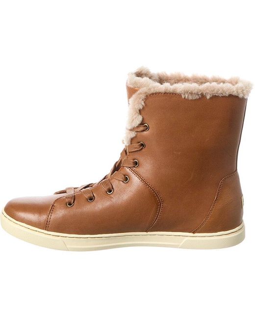 Ugg Brown Croft Luxe Quilt Leather Boot