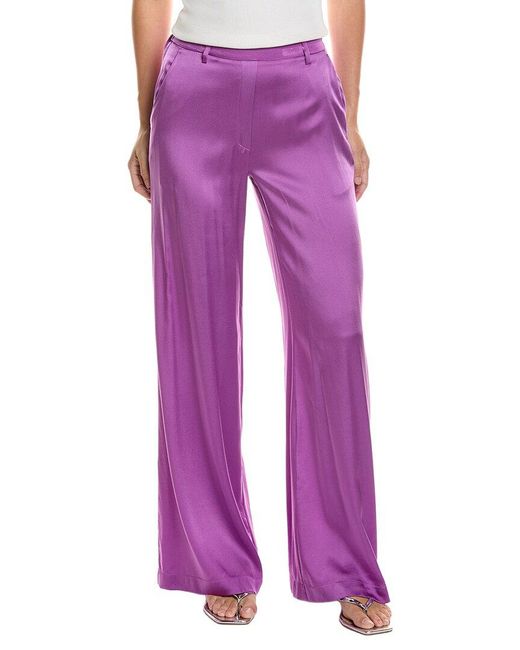 Forte_forte Purple Silk-Blend Pant