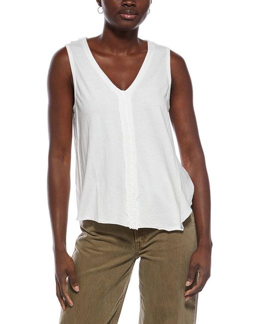 XCVI White Lazzaro Tank