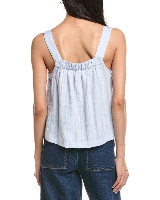Splendid Blue Woven Jacquard Tank