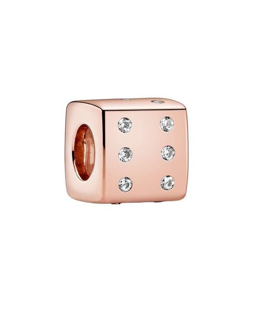 Pandora Pink Moments 14K Rose Plated Cz Charm