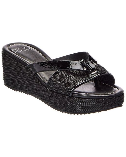 Donald J Pliner Black Sotira Raffia Sandal