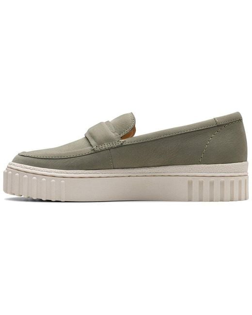 Clarks White Mayhill Cove Leather Loafer