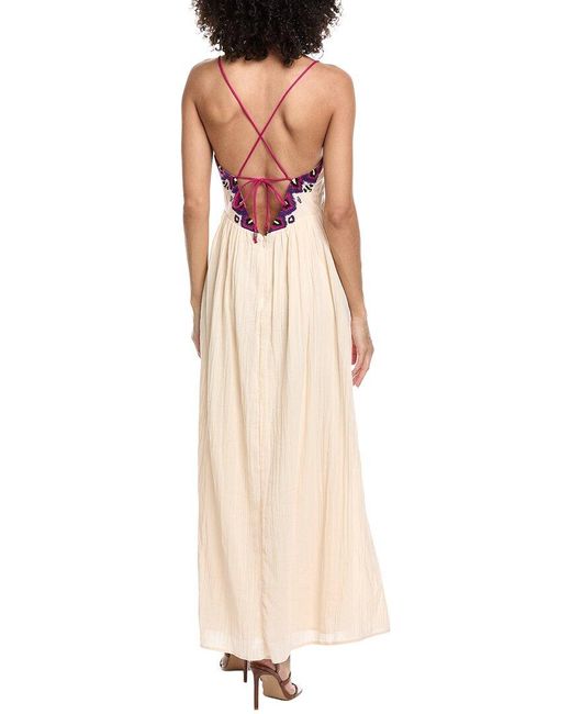 Ba&sh Robe Poeme Maxi Dress in Natural | Lyst UK