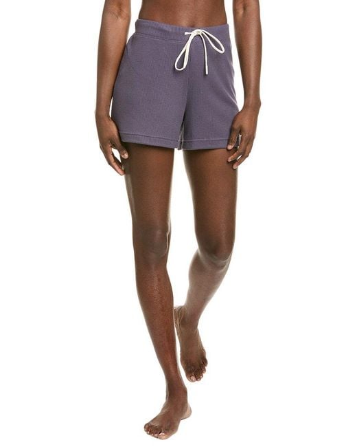 NATORI EDIT Purple Mila Waffle Knit Short