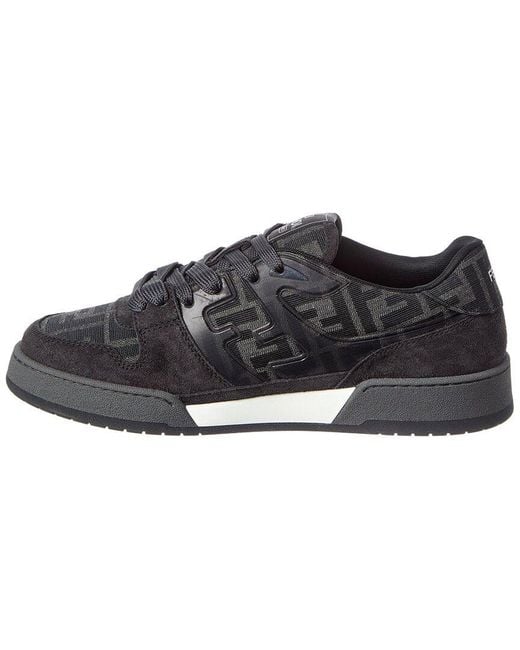 Fendi Black Match Ff & Suede Sneaker for men