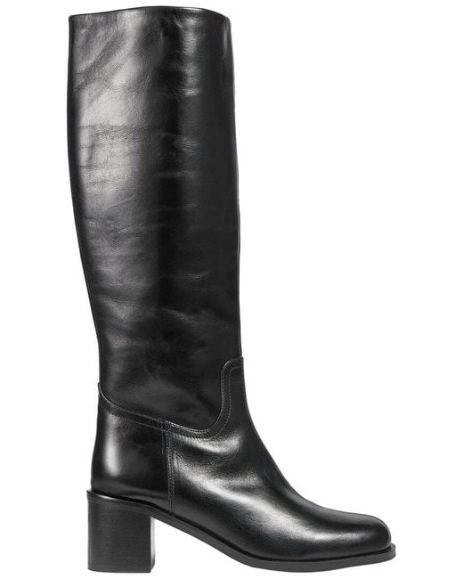 L.K.Bennett Black L. K.Bennett Claude Leather Knee Boot