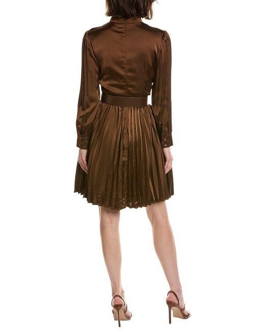 Pascale La Mode Brown Long Sleeve Mini Dress