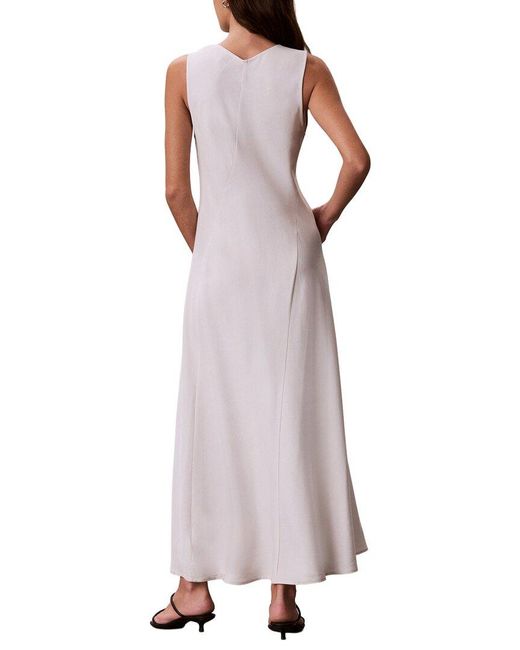 Calvin Klein Purple Panel Midi Dress