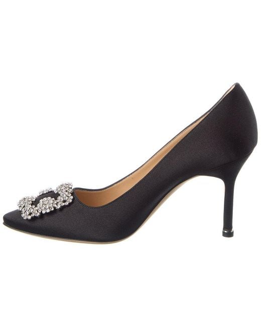 Manolo Blahnik Metallic Hangisi 90 Satin Pump