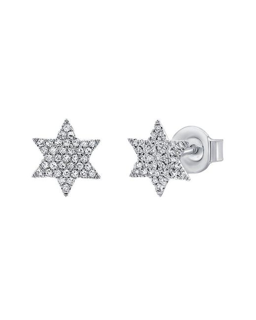 Sabrina Designs Metallic 14k 0.15 Ct. Tw. Diamond Star Studs