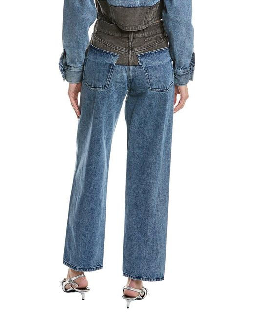 3.1 Phillip Lim Blue Two-Toned Slouchy Jeans