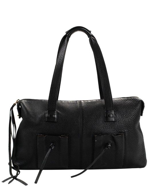Gucci Black Leather Tassel Shoulder Bag (Authentic Pre-Owned)