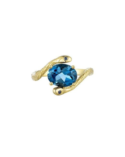 Kai Fine Jewelry Blue 14K 2.52 Ct. Tw. Gemstone Cocktail Ring