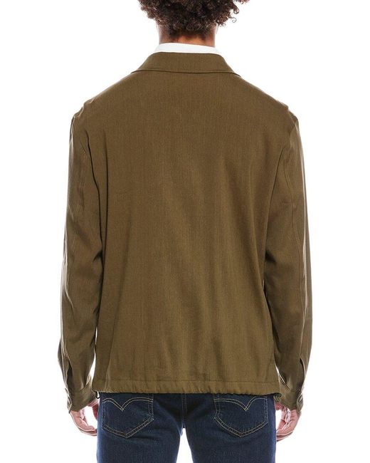 Boss Green Carper Zip Linen-Blend Jacket for men