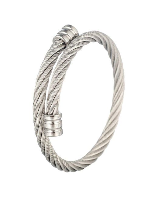 Eye Candy LA Metallic Titanium Nicky Wire Bracelet