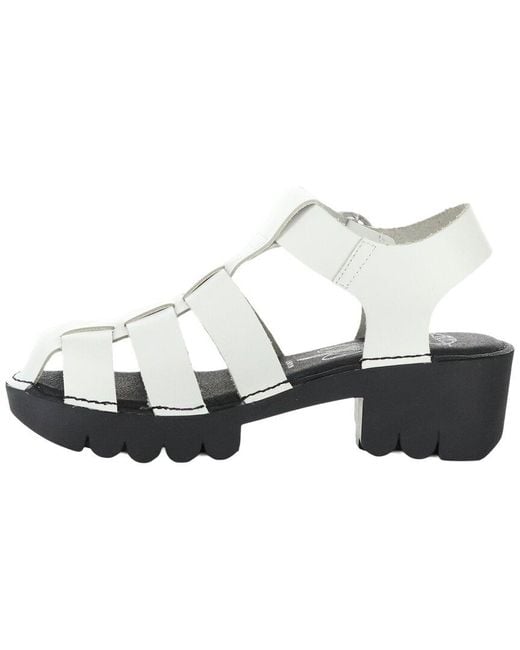 Fly London Metallic Emme Leather Sandal
