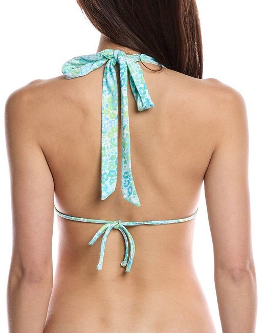 Ramy Brook Blue Printed Jones Bikini Top