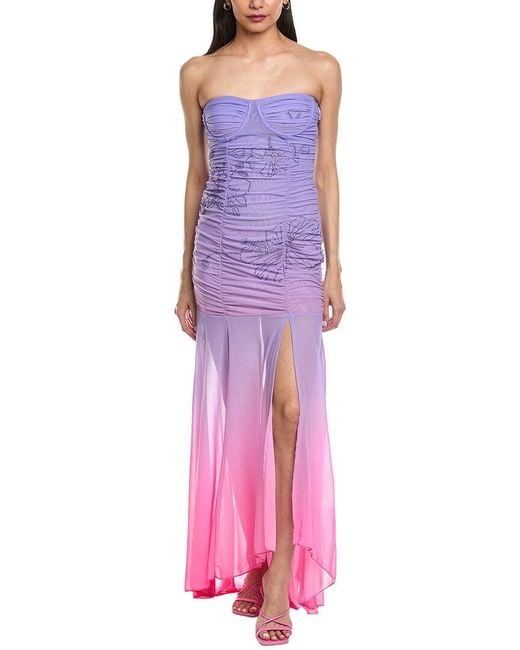 Rococo Sand Purple Blake Ruched Gown