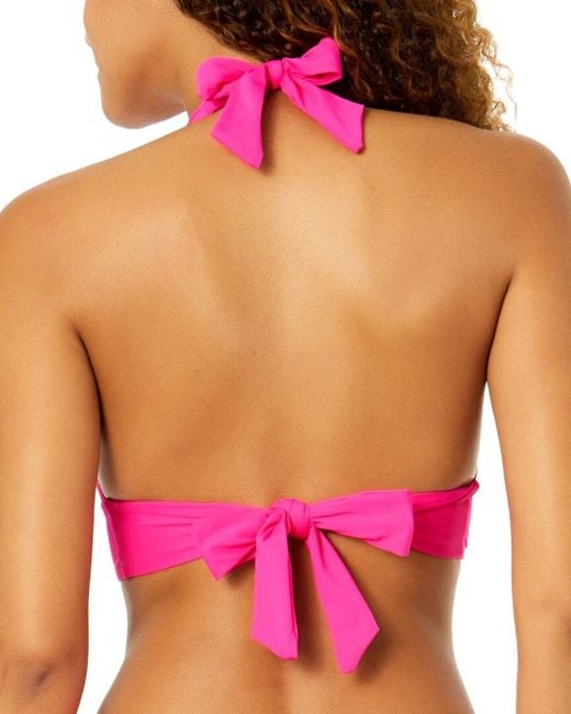 Anne Cole Pink Marilyn Halter Bra