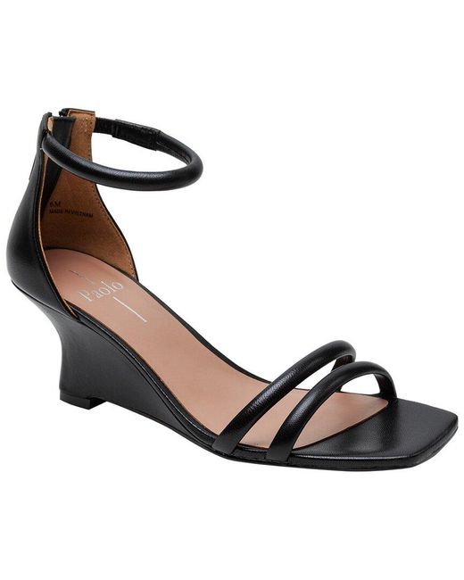 Linea Paolo Black Violeta Leather Sandal