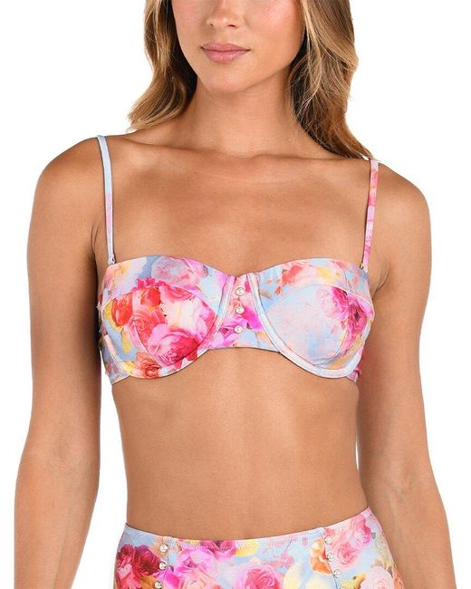 L'Agence Pink Alexandria Soft Cloud Structured Bra Bikini Top