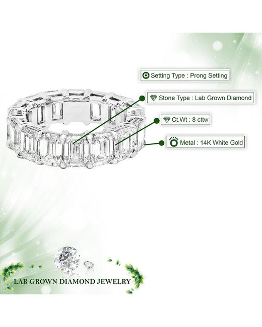 Amairah White 14K 8.00 Ct. Tw. Lab-Grown Diamond Eternity Ring