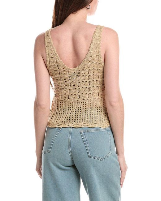 Joseph A Blue Pointelle Tank