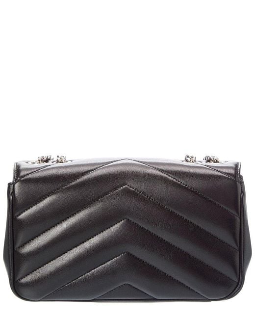 Saint Laurent Black Loulou Small Leather Shoulder Bag