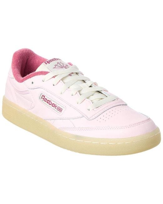 Reebok Pink Club C 85 Leather Sneaker