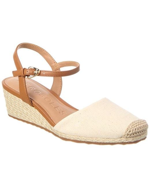 Aerosoles White Real Canvas Wedge