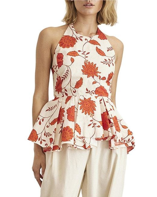Tanya Taylor Red Celeste Top
